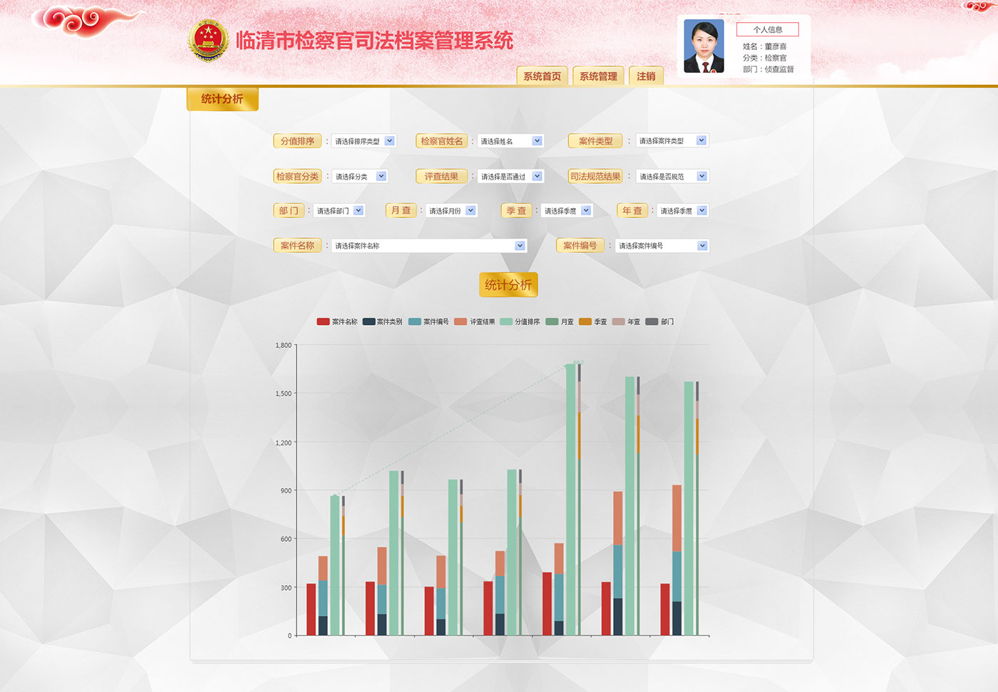 检察院司法档案管理系统